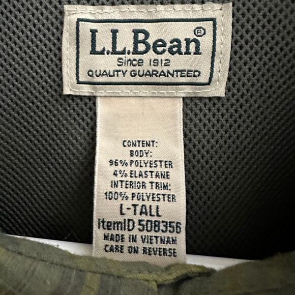 L.L. Bean Men LARGE TALL Plaid Field Shirt Button Front Gorpcore Camping Outdoor - Picture 6 of 11